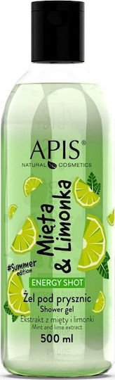 Apis Natural Cosmetics Energy Shot Душ Гел с Аромат Мента и Лайм 500ml