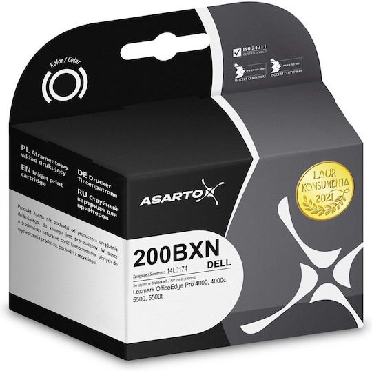 Asarto Kompatible Tintenstrahldrucker-Tintenpatrone Lexmark Lexmark 200XL Schwarz 1Stück