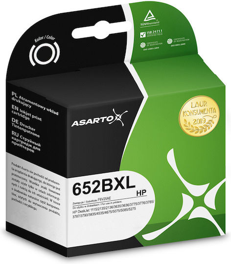 Asarto Συμβατό Μελάνι Εκτυπωτή InkJet F6V25AE Μαύρο 1τμχ