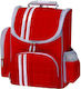 Titanum School Backpack for Junior High-High School with Water Bottle Holder Red