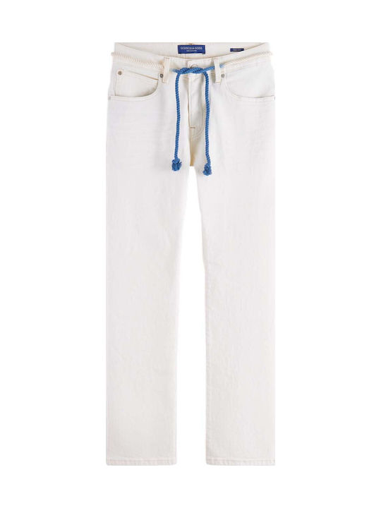 Scotch & Soda The Zee Ανδρικό Παντελόνι Τζιν Straight Λευκό