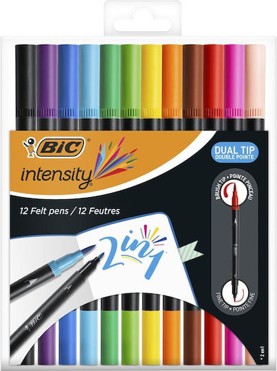 BIC Intensity Μαρκαδόροι Σχεδίου Multicolour Σετ 12 χρώματα