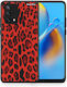 Smartfits Animal Red Leopard Back Cover Red (Oppo A74) 8704637894995_47605923873107