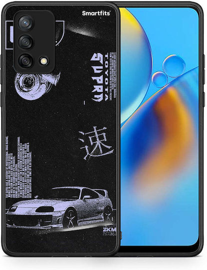 Smartfits Tokyo Drift Umschlag Rückseite Schwarz (Oppo A74)