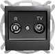 Ospel TV Antenna Socket Terminal in Gray color GPA-YK M 50