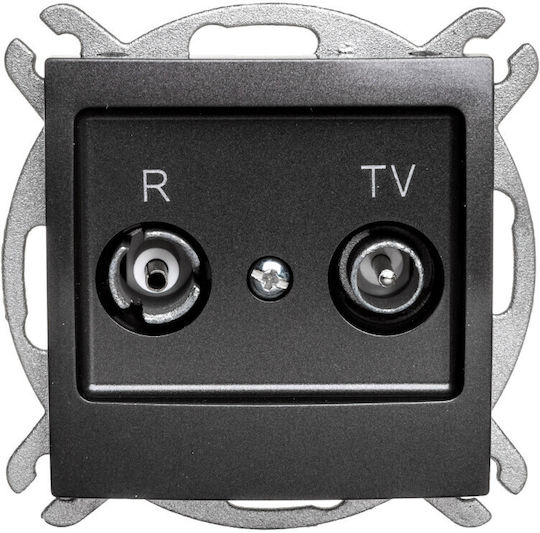 Ospel TV Antenna Socket Terminal in Gray color GPA-YK M 50