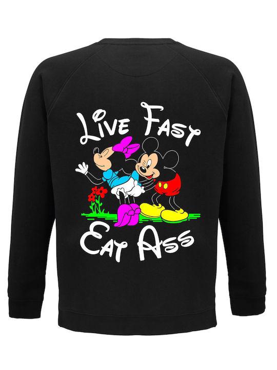 Live Fast East Ass Φούτερ Μαύρο
