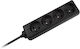 Rebel Power Strip 4 Positions with USB-A and Cable 3m