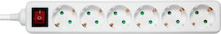 Deltaco Power Strip with Switch White