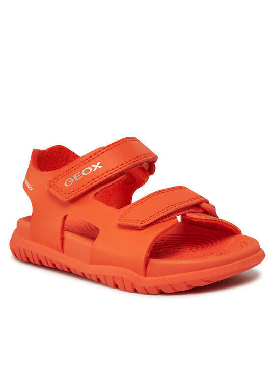 Geox Παιδικά Πέδιλα J Sandal Fusbetto Πορτοκαλί