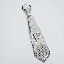 Silver Carnival Tie with Sequils