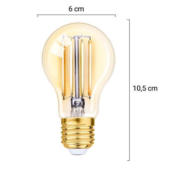 Alpina Smart Λάμπα LED 4.9W για Ντουί E27 και Σχήμα A60 Θερμό Λευκό 470lm
