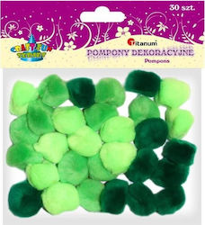 Titanum Pom Pom Craft Green Set of 30pcs