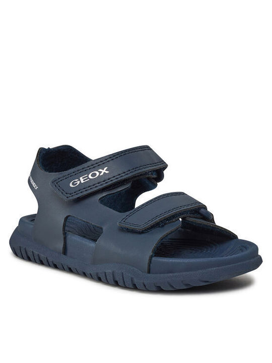 Geox Παιδικά Πέδιλα J Sandal Fusbetto Navy Μπλε