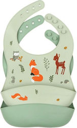 A Little Lovely Company Forest Friends Wasserdicht Lätzchen Silikon mit Taste & Tasche Grün 2Stück A Little Lovely Company Forest Friends Wasserdicht Lätzchen Silikon mit Taste & Tasche Grün 2Stück
