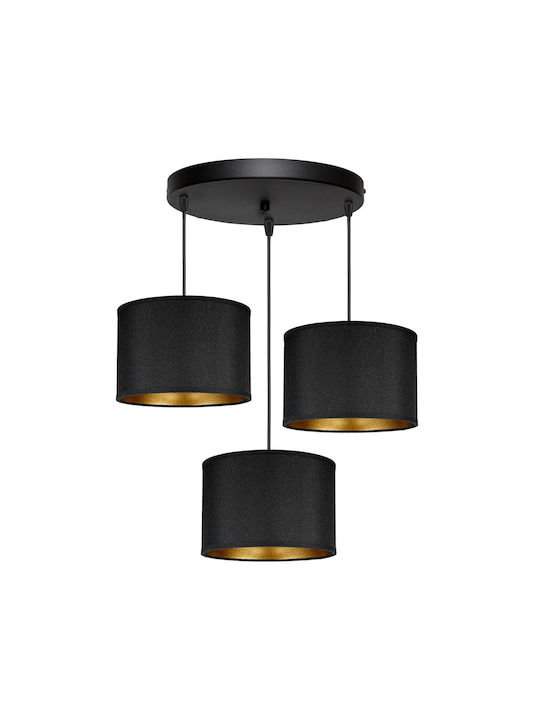 Orno Pendant Light Three-Light for Socket E27 Black