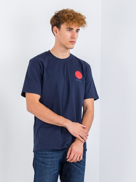 Edwin Japanese Sun T-shirt Navy Μπλε
