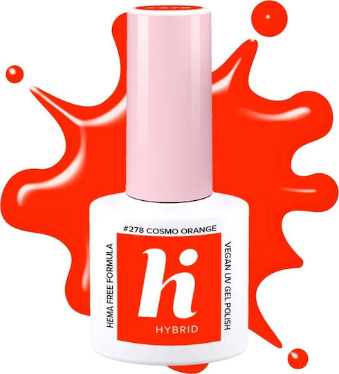 Hi Hybrid Хибриден Лак за Нокти cosmo orange #278 5мл 1бр