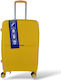 RCM Μεσαία Βαλίτσα Ταξιδιού Σκληρή Κίτρινο με 4 Ρόδες Ύψους 65εκ.