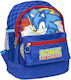 Sonic Σχολική Τσάντα Πλάτης Νηπιαγωγείου Μπλε