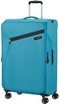 Samsonite Litebeam Spinner Large Travel Bag Ocean Blue with 4 Wheels Height 77cm