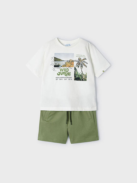 Mayoral Kinderkleidung Set mit Shorts Sommer 2Stück Green