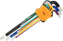 Neo Tools Σετ 9 Κλειδιά Allen σε Σχήμα L