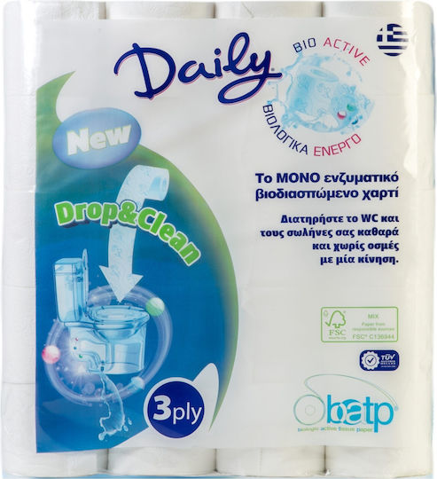 Daily Χαρτί Υγείας 40 Ρολά 3 Φύλλων (100gr/Ρολό)
