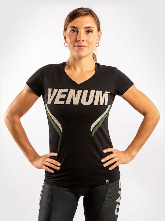 Venum Women's Athletic T-shirt Βlack/Khaki