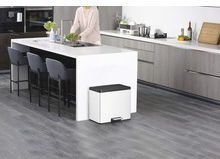 Eko Essential Coș de Gunoi Metal Alb 9lt 1buc