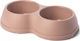 Barry King Plastic Bowl Food for Dog & Cat 2x 500ml 10.5cm in Beige Color