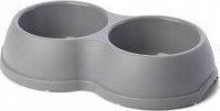 Barry King Plastic Bowl Food for Dog & Cat 2x 1.2lt 10cm in Gray Color