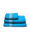 Sunshine Πετσέτα Προσώπου Stripes 50x100εκ. Turquoise Βάρους 600gr/m²