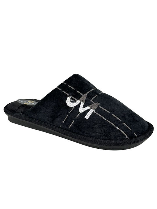 Yfantidis Men's Slipper Black