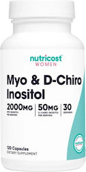 Nutricost Women Myo & D-Chiro Инозитол 120 капсули Nutricost Women Myo & D-Chiro Инозитол 120 капсули