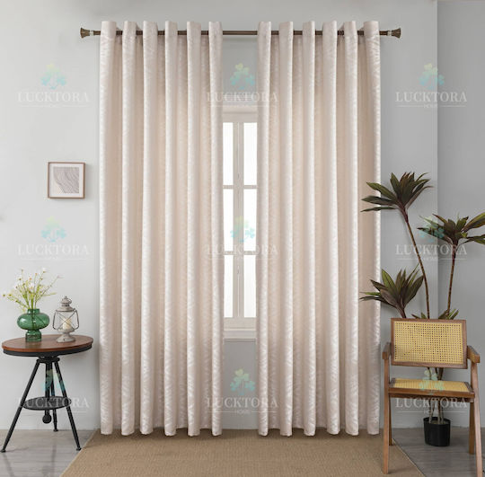 Lucktora Mit Grommet Beiges Vorhang 270x270cm