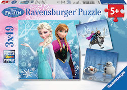 Kinderpuzzle Winter Adventures 3 X 49pcs Ravensburger