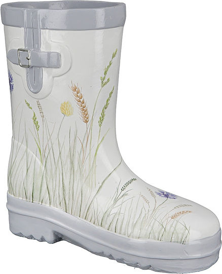 ArteLibre Planter Polyresin White 11x11x25cm.