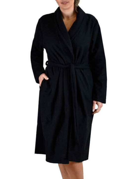 Koyote Winter Women's Fleece Robe Black