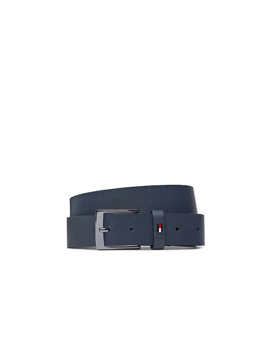 Tommy Hilfiger Men's Leather Belt Blue