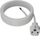 AWTools Καλώδιο Ρεύματος με Διατομή 2x1.5mm² σε Λευκό Χρώμα 1m