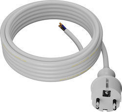 AWTools Καλώδιο Ρεύματος με Διατομή 2x1.5mm² Λευκό 1m AW24824