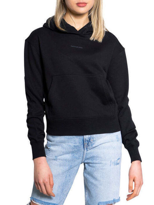 Calvin Klein Women's Long Hooded Sweatshirt Black