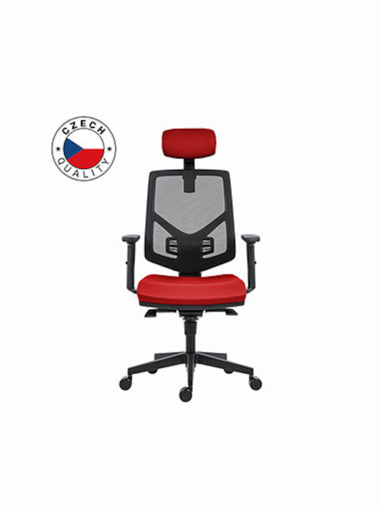 Office Chair with Fixed Arms Red Powerton