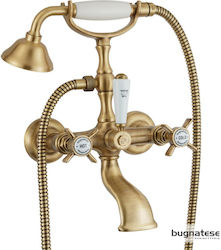 Bugnatese Princeton Retro Mischung Bade- / Duscharmatur Badewanne Komplettes Set Bronze