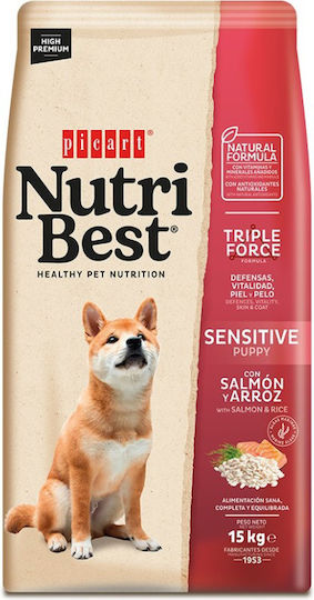 Picart Nutribest 15kg Dry Food for Puppies with Salmon
