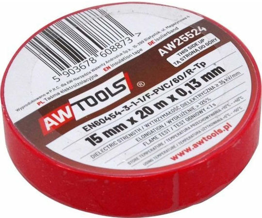 AWTools Insulation Tape 19mm x 20m Red