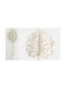 Decorative Feather Monstera White 1pcs