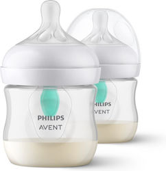 Philips Set Sticle de Plastic pentru Bebeluși Natural Response Anti-Colici cu Tetină de Silicon 125ml 2buc