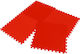 Enero Foam Gym Floor Puzzle Mat Red 4pcs 60x60cm